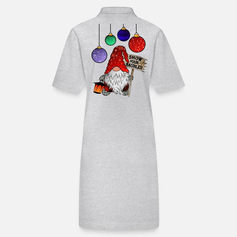 Gnome Noël Nain Joyeux Noël Robe polo bio PAIGER Stanley/Stella Femme