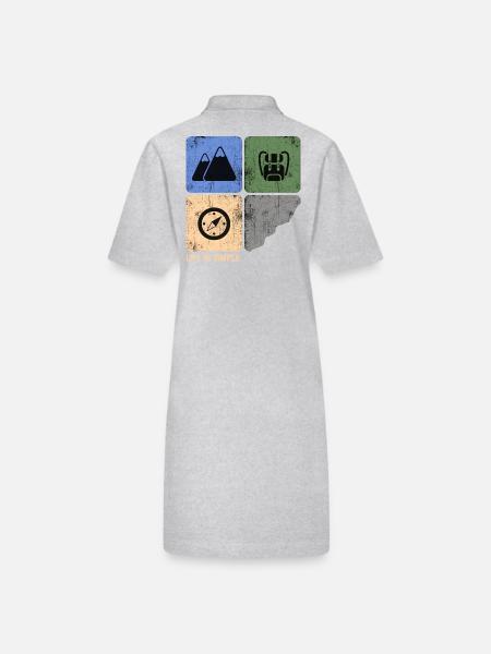 Randonnée en montagne Randonnée sur les crêtes Alpin Bergfex - Robe polo bio PAIGER Stanley/Stella Femme - gris chiné - Dos