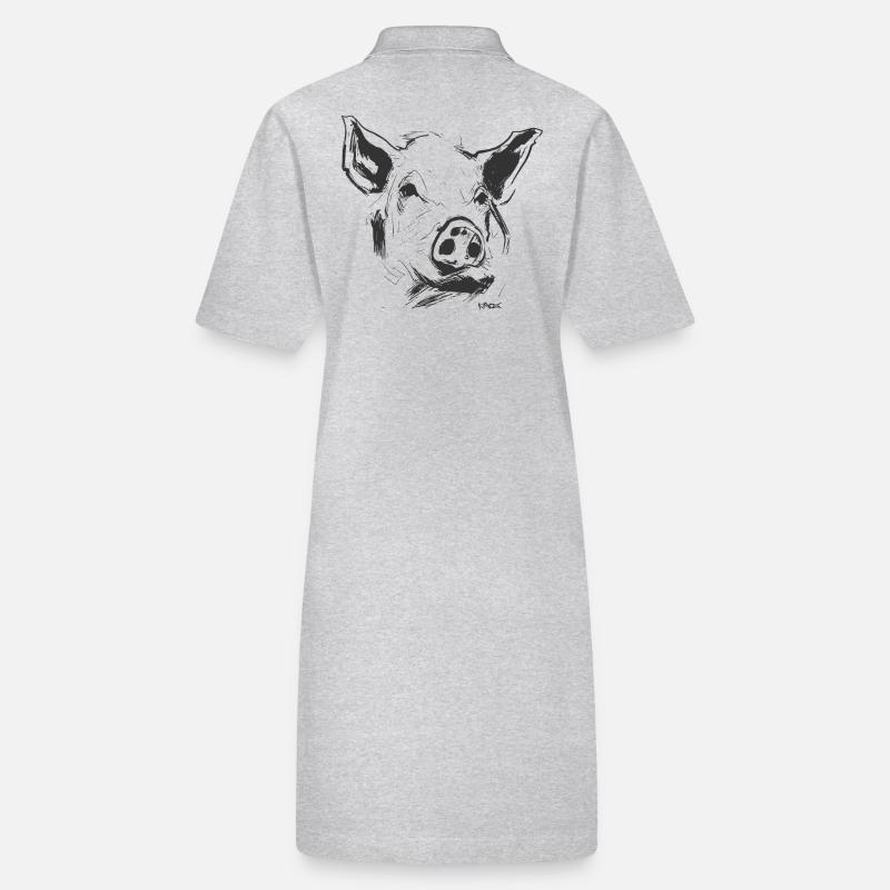 Portrait d’un cochon Robe polo bio PAIGER Stanley/Stella Femme