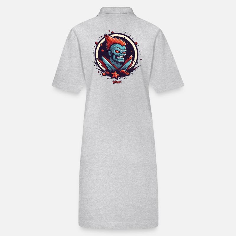 Heavy Super Duty Cool Zombie Skull Rock Robe polo bio PAIGER Stanley/Stella Femme