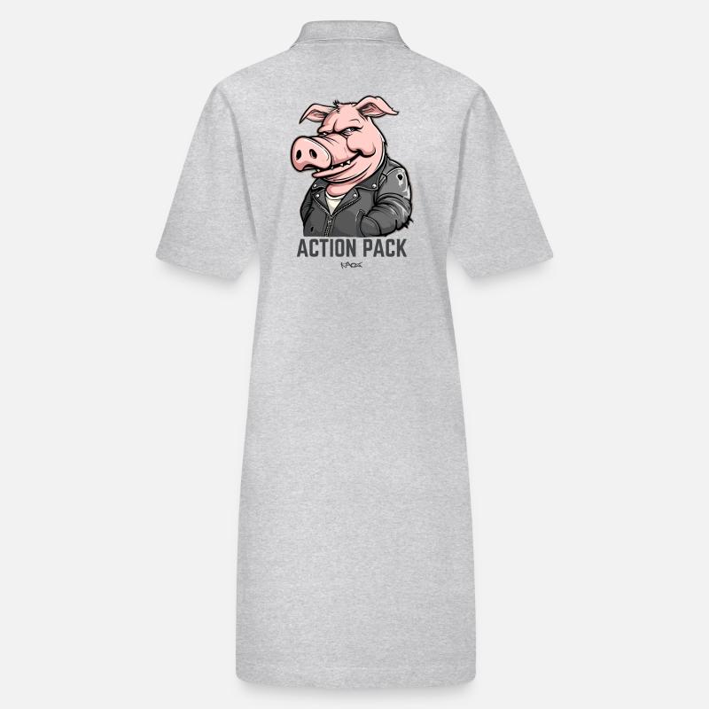 Full Action Cool Tough Hero Pig Stanley/Stella PAIGER Organic Women’s Polo Dress