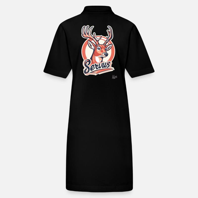 Proud red fallow deer: Deer says goodbye Stanley/Stella PAIGER Organic Women’s Polo Dress