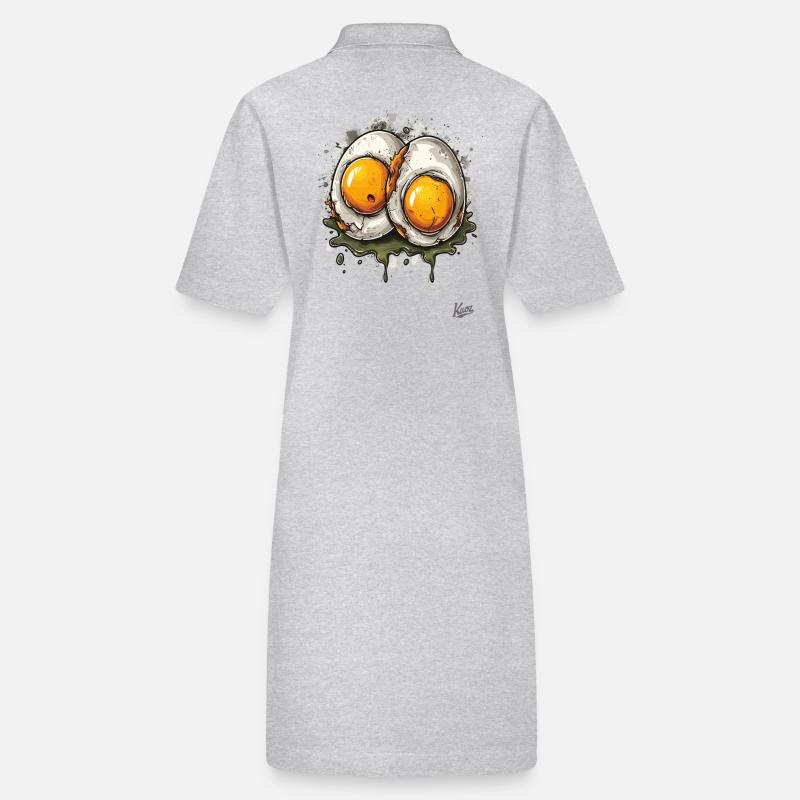Fried eggs, 2 times boiled disgusting egg Stanley/Stella PAIGER Organic Women’s Polo Dress