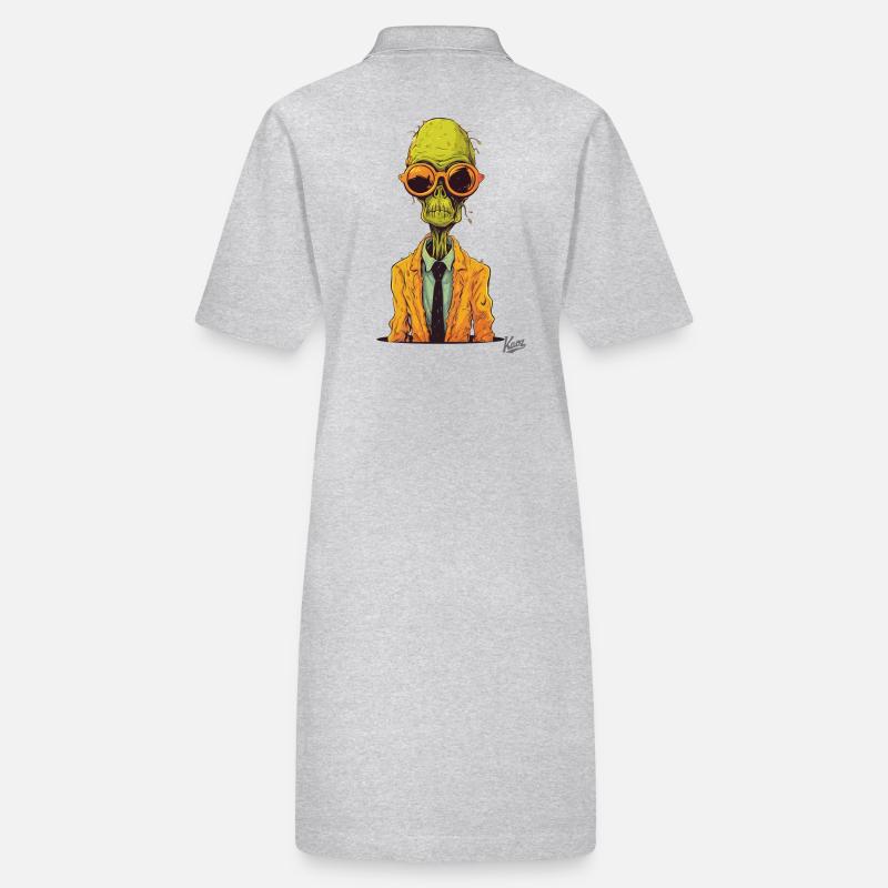 Der Alien-Zombie-Workaholic Stanley/Stella Frauen Bio-Polokleid PAIGER