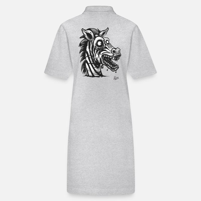 Tired sick funny funny zombie zebra Stanley/Stella PAIGER Organic Women’s Polo Dress