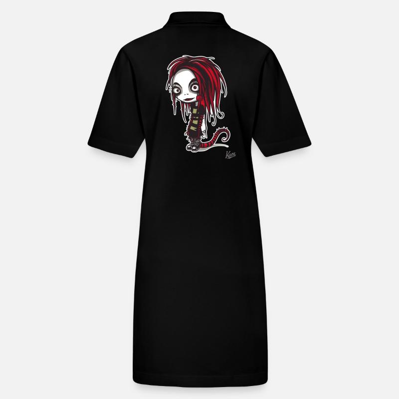 Emo Punk Worm Girl Horror Stanley/Stella PAIGER Organic Women’s Polo Dress