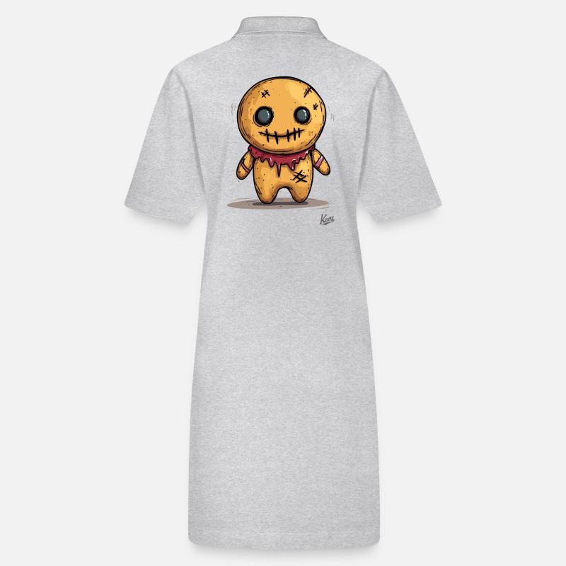 Voodoo-Puppen-Lebkuchenmann Stanley/Stella Frauen Bio-Polokleid PAIGER