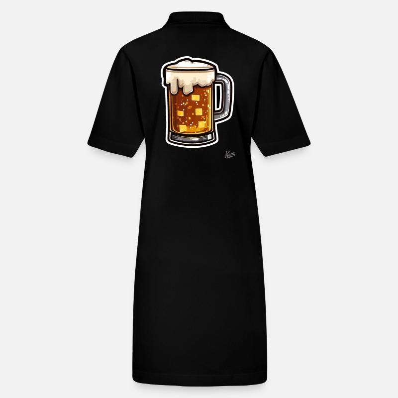 Chope à bière Pixel avec mousse Robe polo bio PAIGER Stanley/Stella Femme