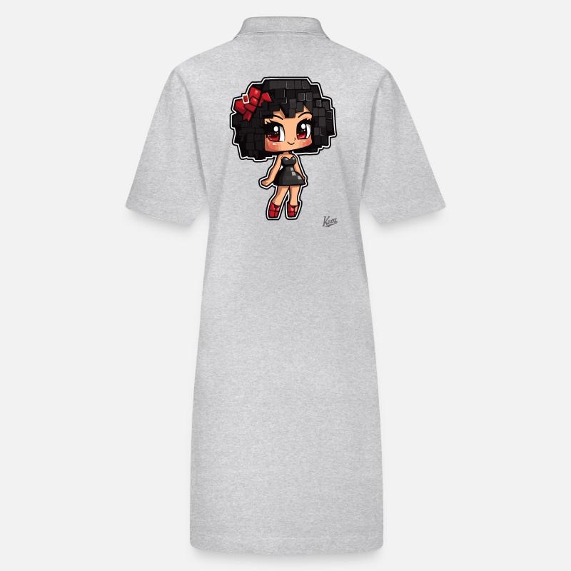 Pixel Chibi: Cute Burlesque Babe Stanley/Stella PAIGER Organic Women’s Polo Dress