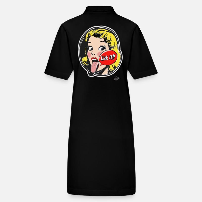 1950s Pop Cartoon: Lick It Stanley/Stella PAIGER Organic Women’s Polo Dress