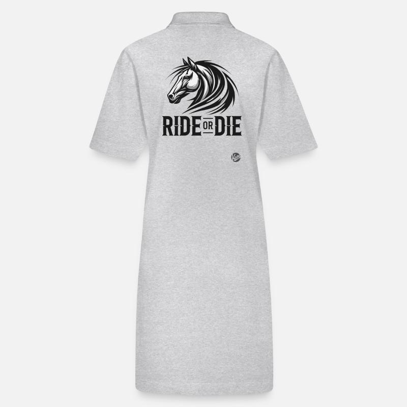 Ride or Die, reiten oder sterben zu Pferde Stanley/Stella Frauen Bio-Polokleid PAIGER
