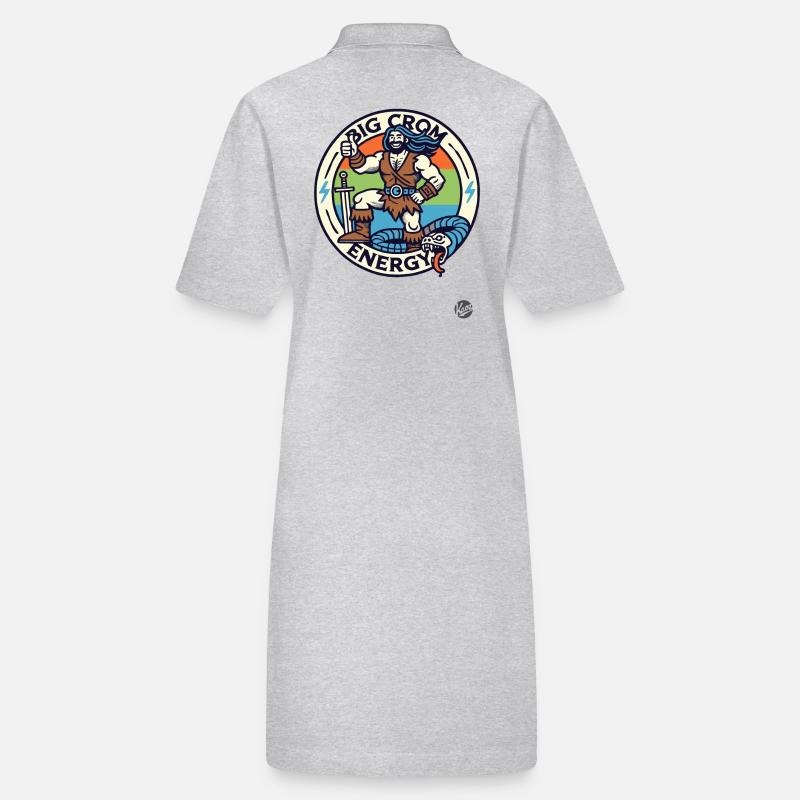 Pouce levé de l’épée Barbarian. Grande énergie Crom Robe polo bio PAIGER Stanley/Stella Femme