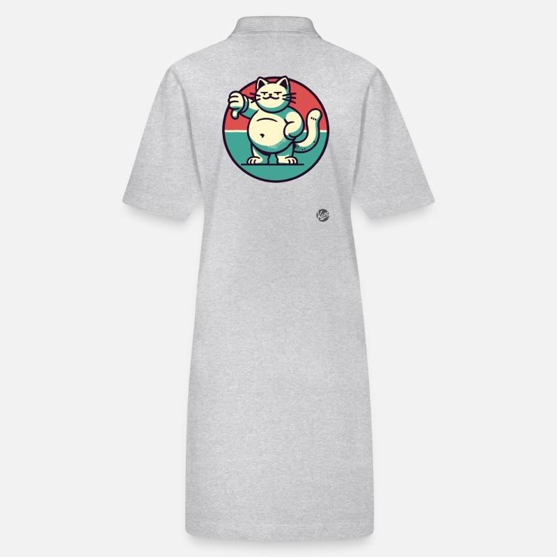 Gros chat avec les pouces vers le bas Robe polo bio PAIGER Stanley/Stella Femme