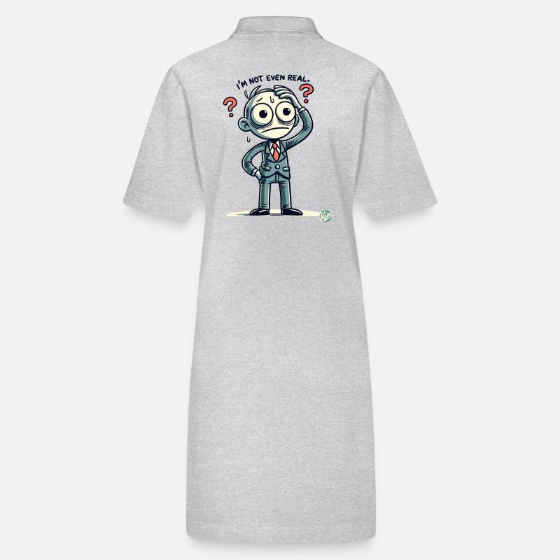 Cartoon Man: I'm Not Even Real Stanley/Stella PAIGER Organic Women’s Polo Dress
