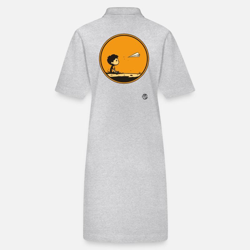 Der Junge und das Papierflugzeug Stanley/Stella Frauen Bio-Polokleid PAIGER