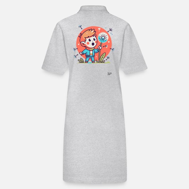 Boy, amazed at a dandelion Stanley/Stella PAIGER Organic Women’s Polo Dress