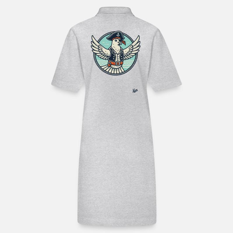 Colombe pirate légendaire avec cache-œil Robe polo bio PAIGER Stanley/Stella Femme