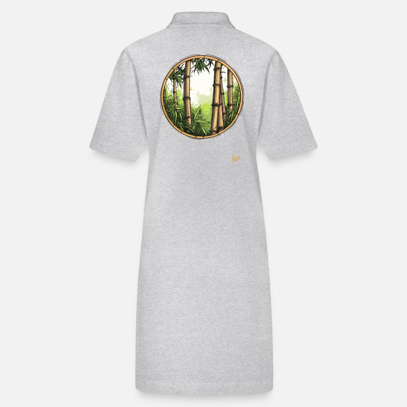 Forêt de bambous dans la forêt de bambous Robe polo bio PAIGER Stanley/Stella Femme