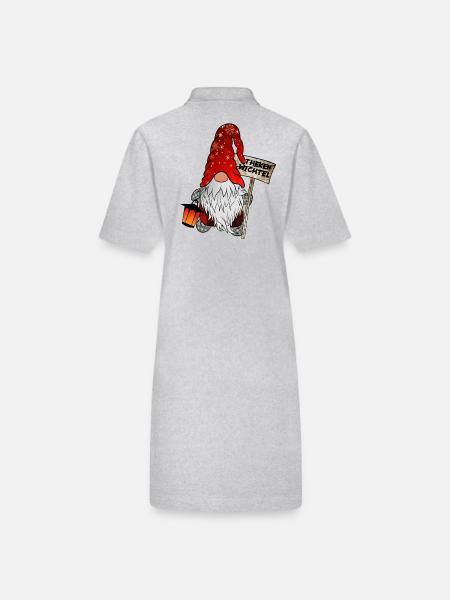 Counter gnomes – for bar and pub fans - Stanley/Stella PAIGER Organic Women’s Polo Dress - heather grey - Back