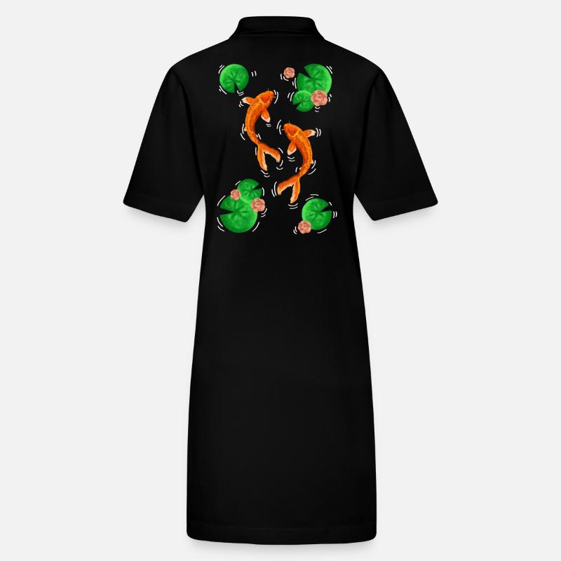 Koifisch dance over water lilies Stanley/Stella PAIGER Organic Women’s Polo Dress