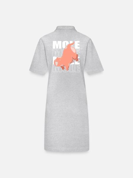 Chiot de sable - Robe polo bio PAIGER Stanley/Stella Femme - gris chiné - Dos
