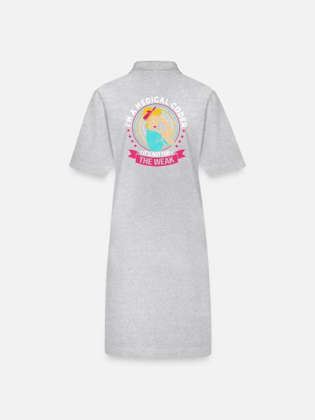 Programmierer Medizin - Stanley/Stella Frauen Bio-Polokleid PAIGER - Grau meliert - Hinten