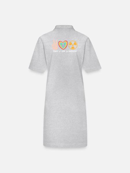 Radiologie Nuklear Atom Nuklearmedizin - Stanley/Stella Frauen Bio-Polokleid PAIGER - Grau meliert - Hinten