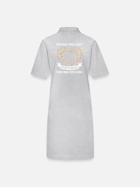Nuklear Nuklearmedizin Atom Radiologie - Stanley/Stella Frauen Bio-Polokleid PAIGER - Grau meliert - Hinten