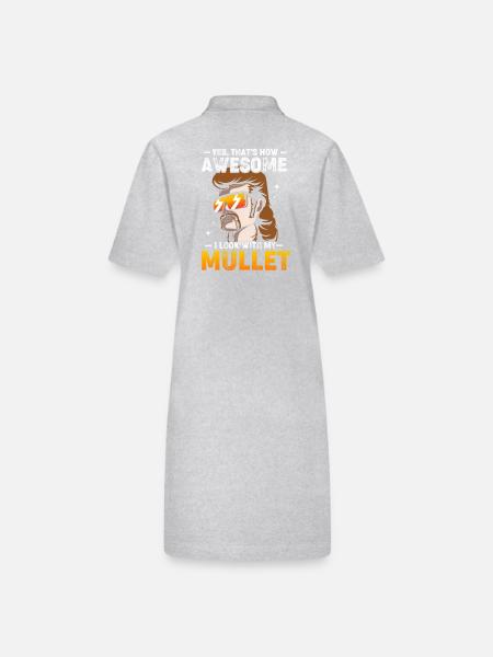 Mullet Haarschnitt Vokuhila - Stanley/Stella Frauen Bio-Polokleid PAIGER - Grau meliert - Hinten