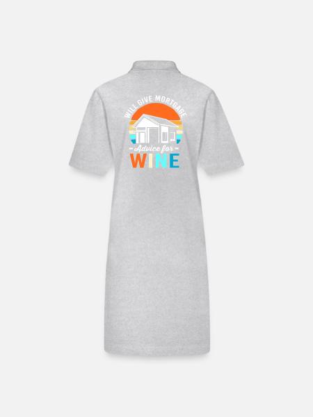 Hypothèque de copropriété de dette - Robe polo bio PAIGER Stanley/Stella Femme - gris chiné - Dos