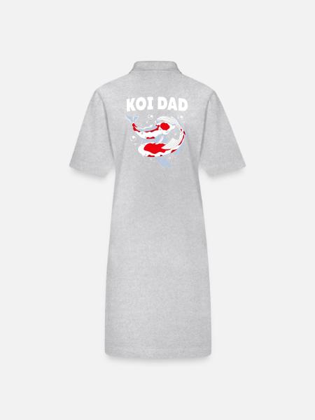 Koi Fish Koi Carpe Koi Koi Koi Koi Koi Koi - Robe polo bio PAIGER Stanley/Stella Femme - gris chiné - Dos
