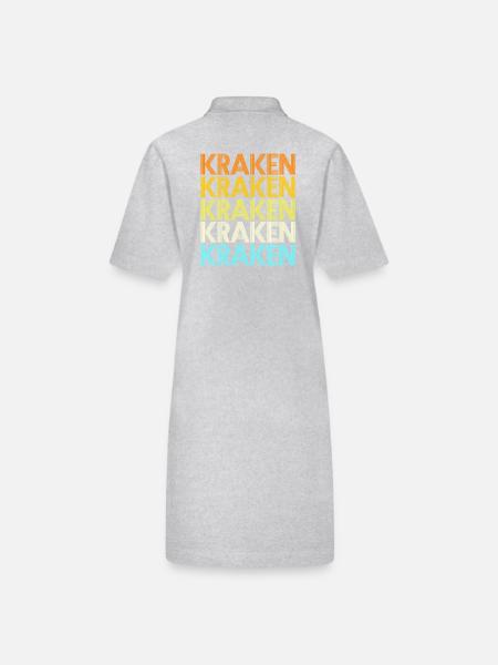 Octopus Octopus Octopus Octopus Octopus - Stanley/Stella PAIGER Organic Women’s Polo Dress - heather grey - Back