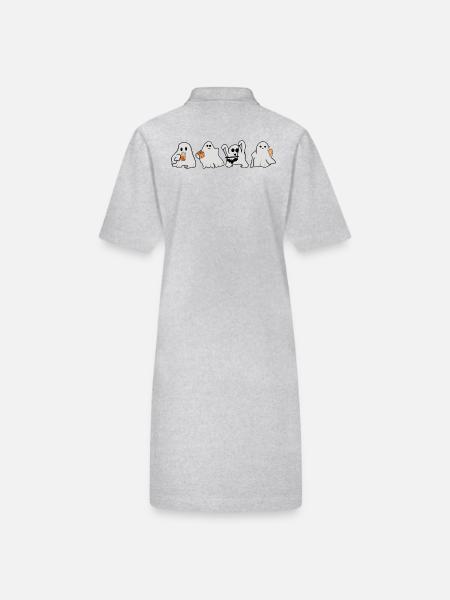 Alcool - Robe polo bio PAIGER Stanley/Stella Femme - gris chiné - Dos