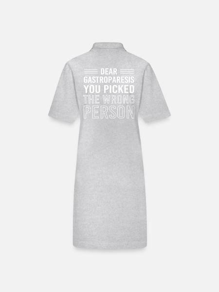 Intestinal disease Gastroparesis - Stanley/Stella PAIGER Organic Women’s Polo Dress - heather grey - Back