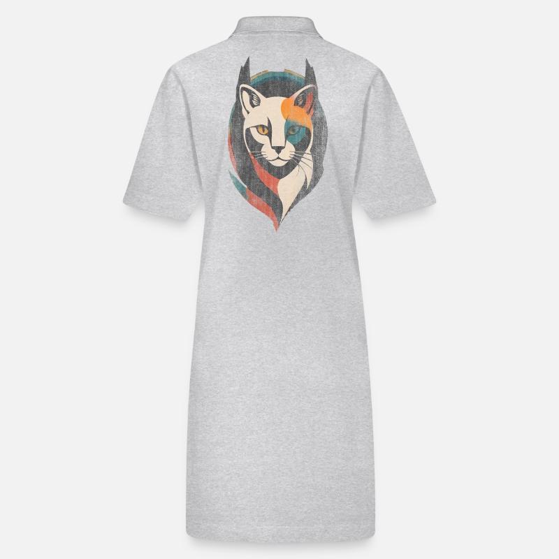 Pour les fans de chats Cat Art Robe polo bio PAIGER Stanley/Stella Femme