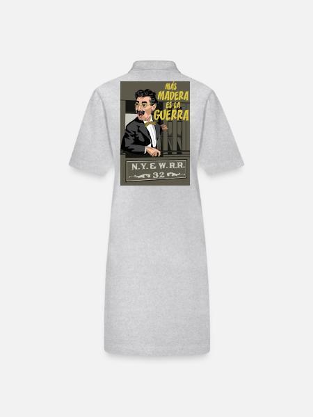 GROUCHO Mehr Holz - Stanley/Stella Frauen Bio-Polokleid PAIGER - Grau meliert - Hinten