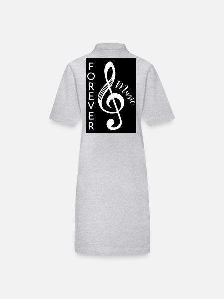 Forever Musik-Poster - Stanley/Stella Frauen Bio-Polokleid PAIGER - Grau meliert - Hinten