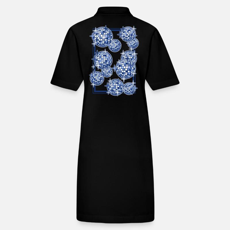 Des boules miroir bleues Robe polo bio PAIGER Stanley/Stella Femme