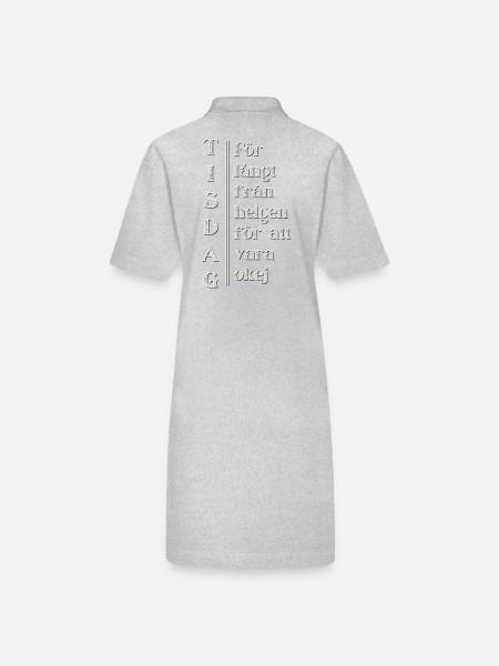 Mardi – Loin du week-end - Robe polo bio PAIGER Stanley/Stella Femme - gris chiné - Dos