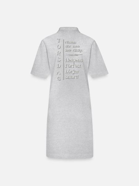 Jeudi – J’y suis presque ! - Robe polo bio PAIGER Stanley/Stella Femme - gris chiné - Dos