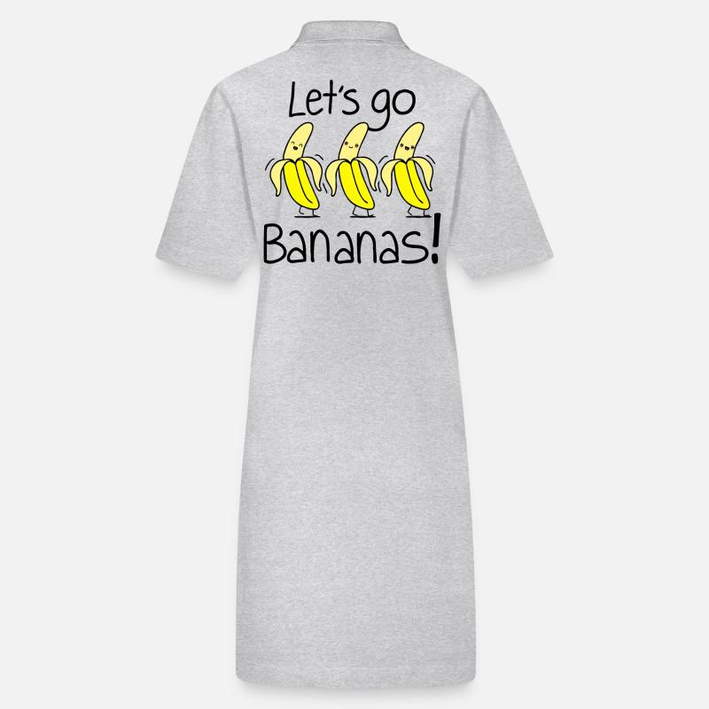 Fruit fun and funny bananas Stanley/Stella PAIGER Organic Women’s Polo Dress