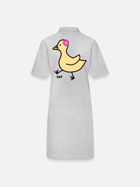 Astuce Tap Petit Canard - Robe polo bio PAIGER Stanley/Stella Femme - gris chiné - Dos