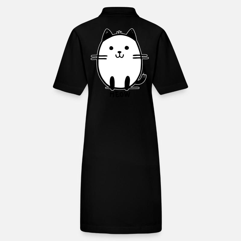 mignon dessin animé miaou chat Robe polo bio PAIGER Stanley/Stella Femme