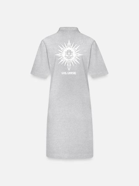Evil Empire - Stanley/Stella PAIGER Organic Women’s Polo Dress - heather grey - Back