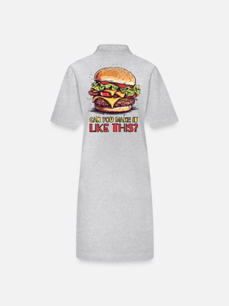 Können Sie das wie diesen Cheeseburger machen - Stanley/Stella Frauen Bio-Polokleid PAIGER - Grau meliert - Hinten