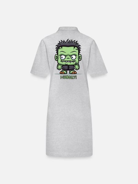 Petit zombie affamé - Robe polo bio PAIGER Stanley/Stella Femme - gris chiné - Dos