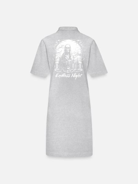 Faucheuse de nuit sans fin - Robe polo bio PAIGER Stanley/Stella Femme - gris chiné - Dos