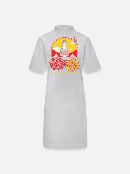Restez calme et lâchez prise avec le yoga - Robe polo bio PAIGER Stanley/Stella Femme - gris chiné - Dos
