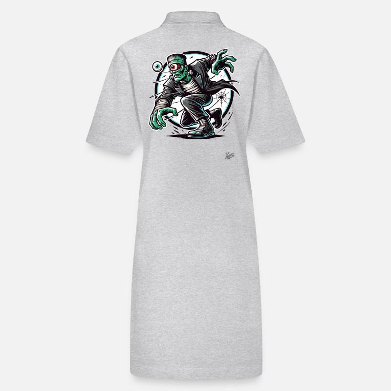 Le Cyclope Vert Monstre Zombie Mort-vivant Robe polo bio PAIGER Stanley/Stella Femme
