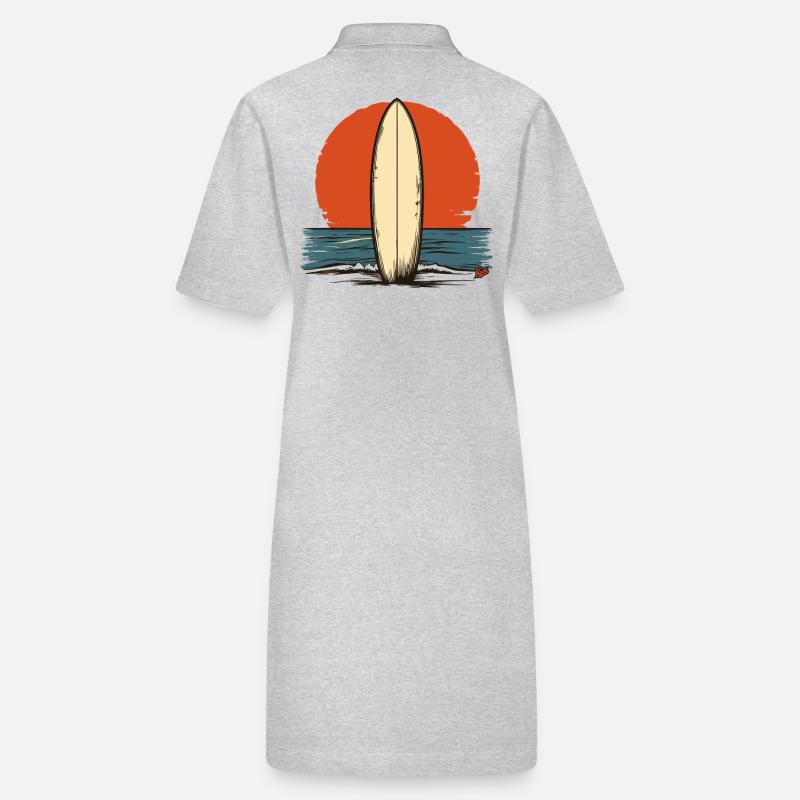 Sunset Retro Planche de surf Robe polo bio PAIGER Stanley/Stella Femme